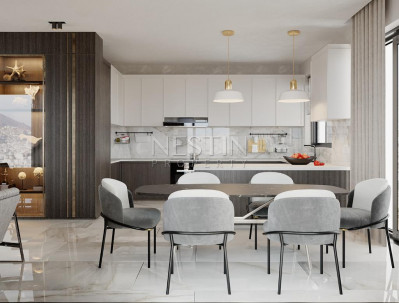 Виллы 5+1 на этапе строительства в районе Тепе с шикарным видом фото 28