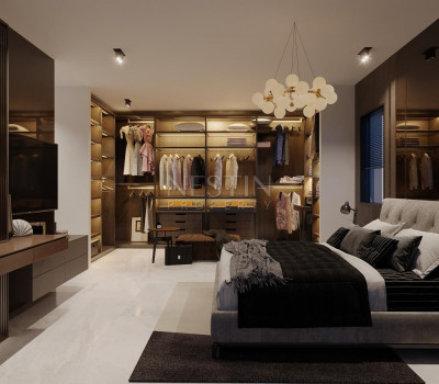 Виллы 5+1 на этапе строительства в районе Тепе с шикарным видом фото 30