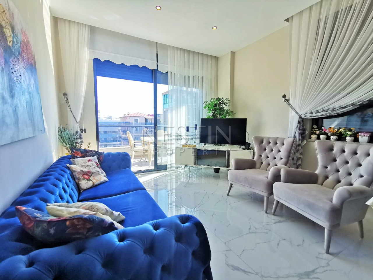 Шикарные апартаменты 2+1 с видом на Средиземное море в районе Оба фото 8