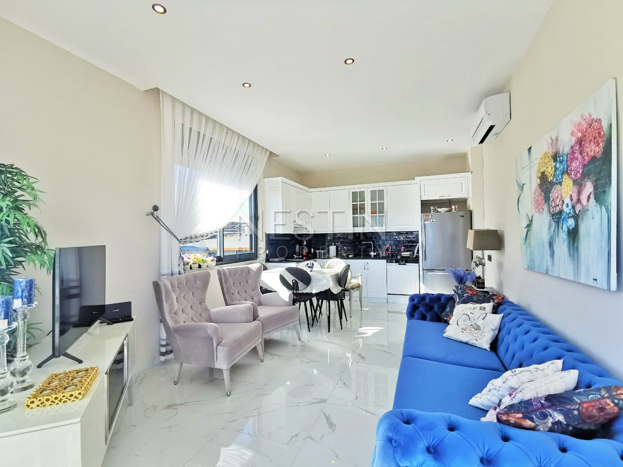 Шикарные апартаменты 2+1 с видом на Средиземное море в районе Оба фото 9