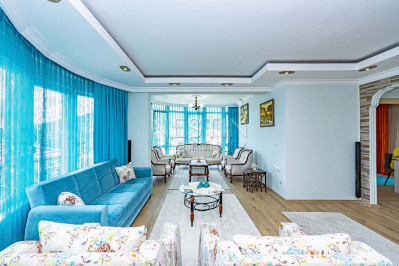 Вилла 3+1 в районе Бекташ с красивым видом на море и крепость Алании фото 7