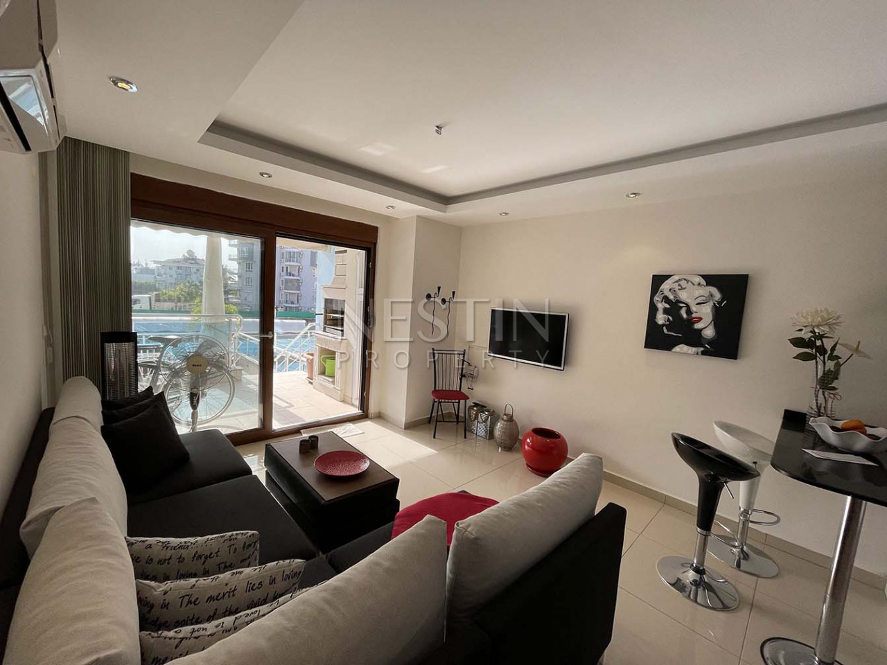 Квартира 1+1 с большой терассой в жилом комплексе района Джикджилли фото 12