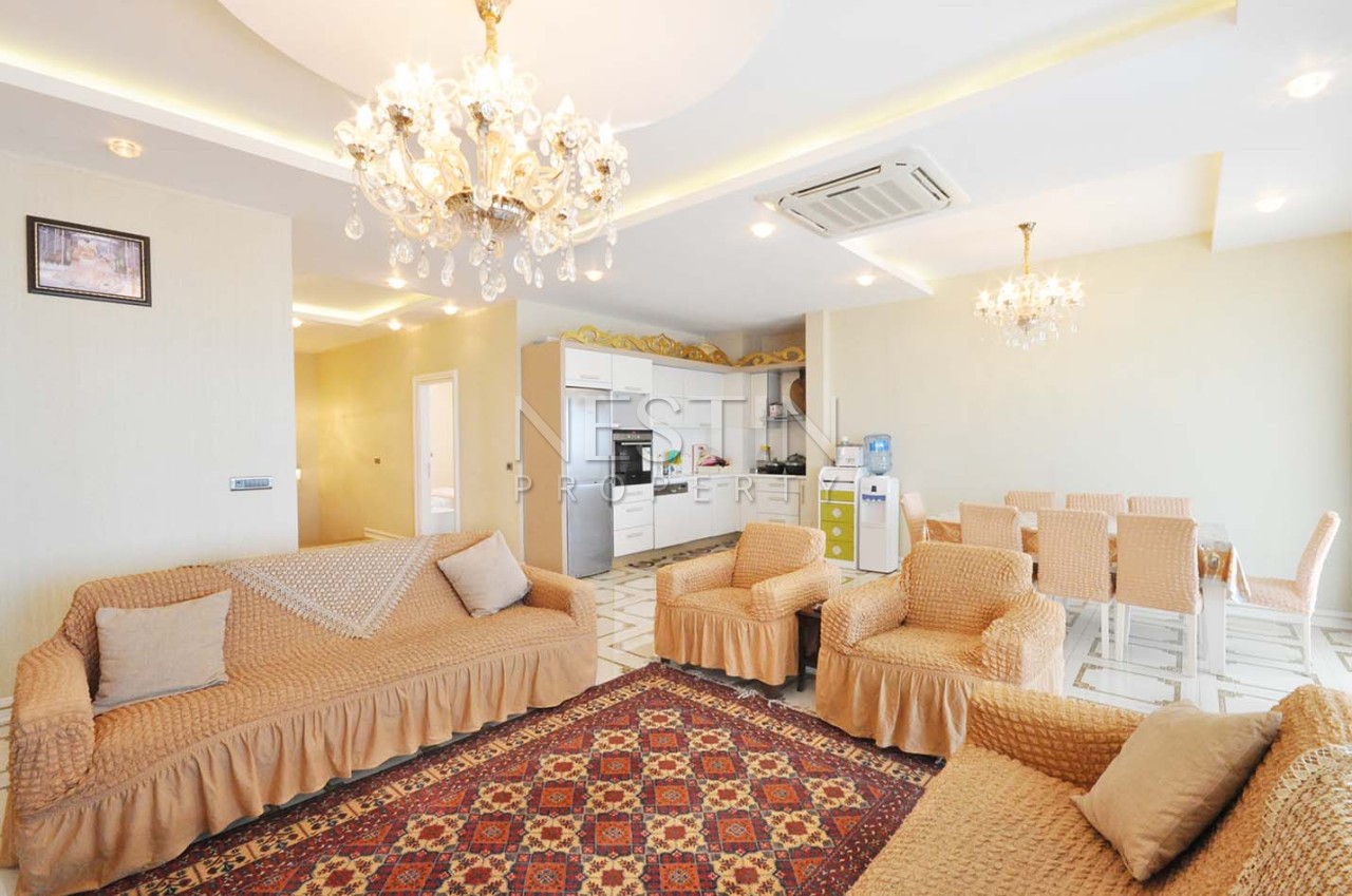 Пентхаус 3+1 в элитном комплексе района Махмутлар с видом на море фото 25