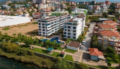 Квартира пентхаус 2+1 в районе Кестель у реки Дим чай фото 3