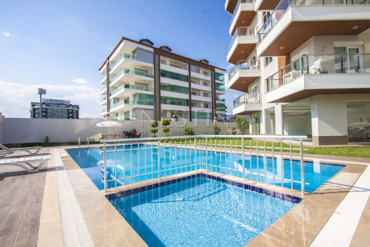 Квартира 1+1 в комплексе района Кестель с видом на море и горы фото 7