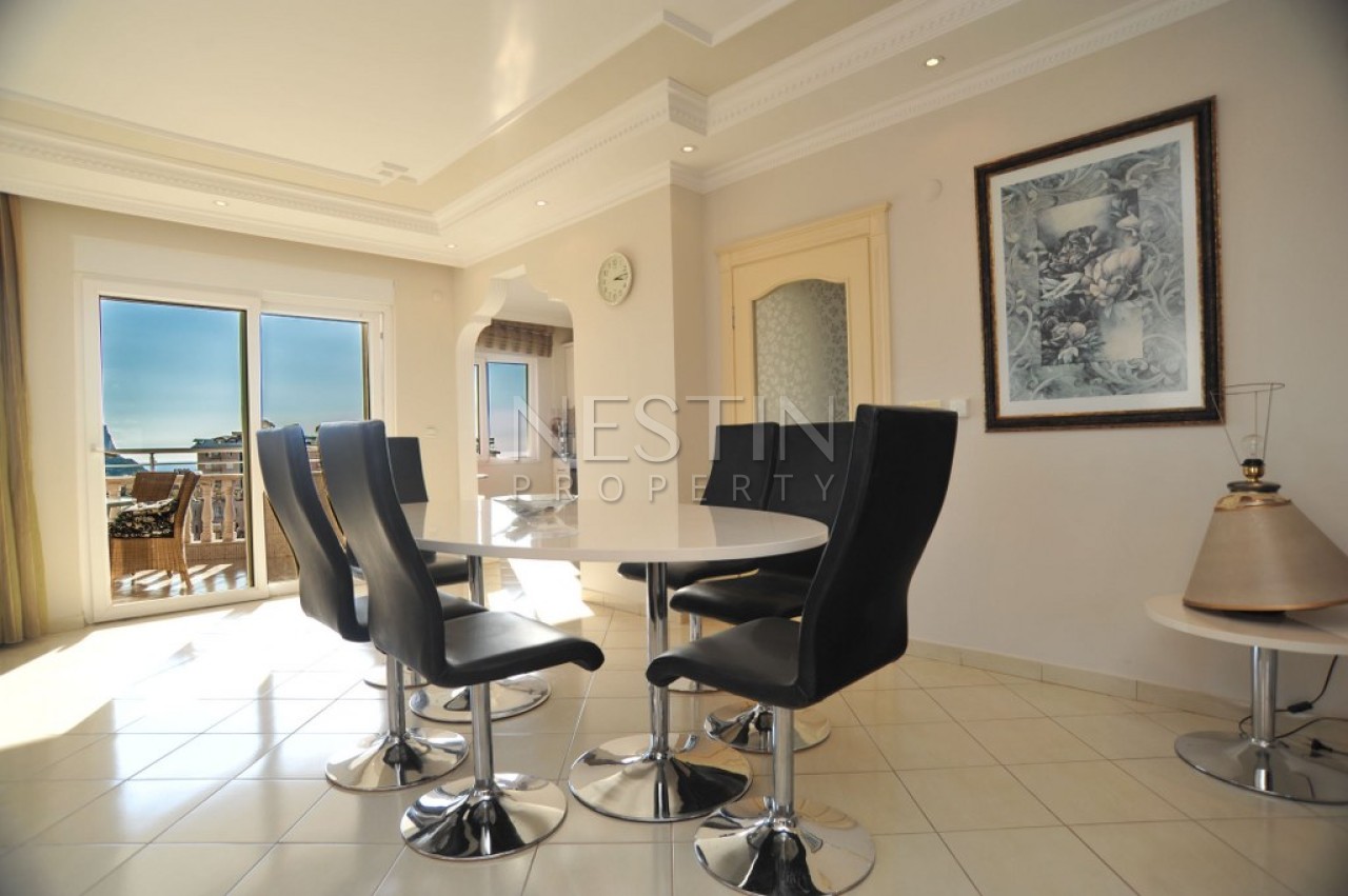 Пентхаус 5+2 в центре города Аланья с видом на море, горы и крепость фото 6