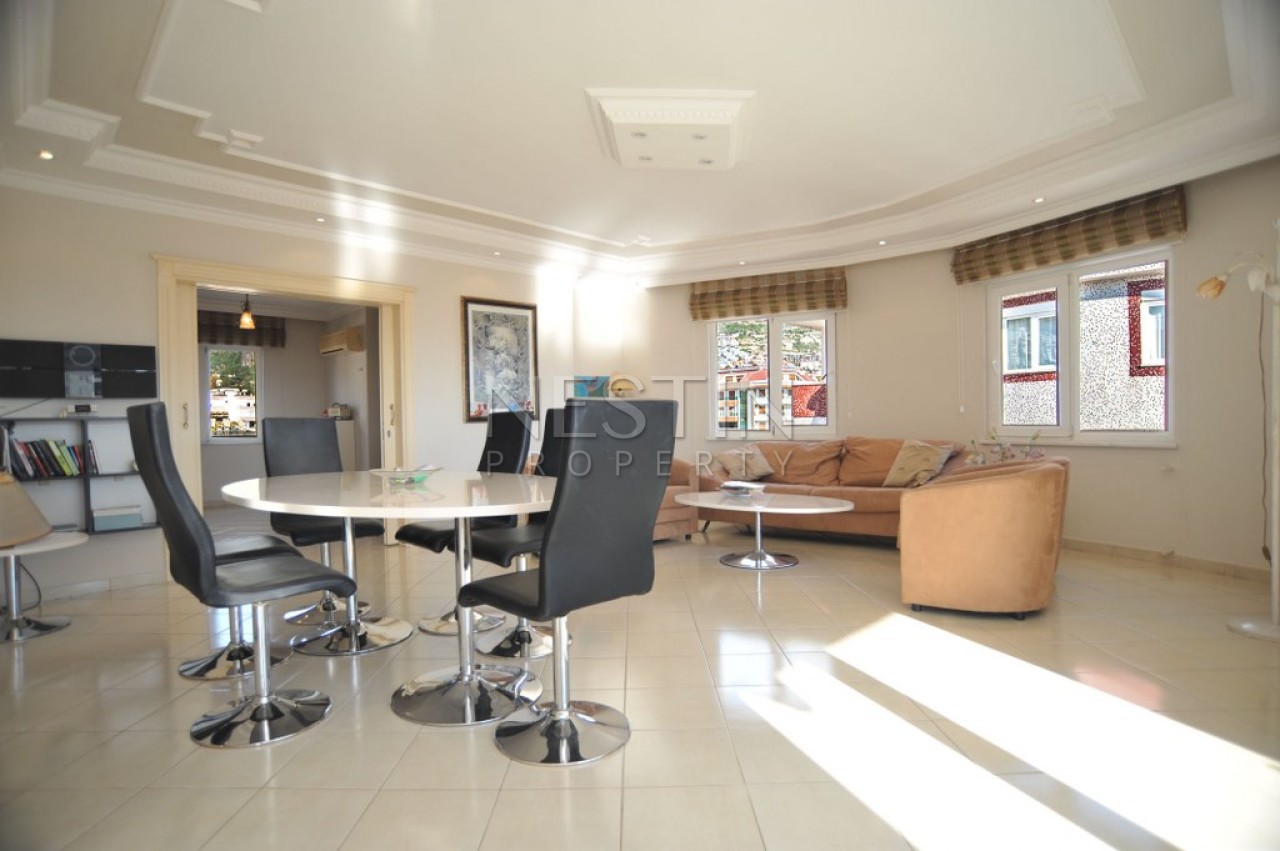 Пентхаус 5+2 в центре города Аланья с видом на море, горы и крепость фото 7