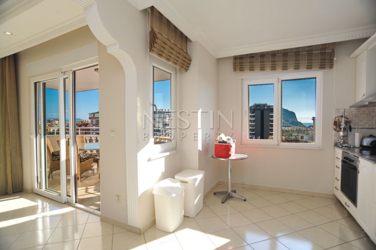 Пентхаус 5+2 в центре города Аланья с видом на море, горы и крепость фото 14