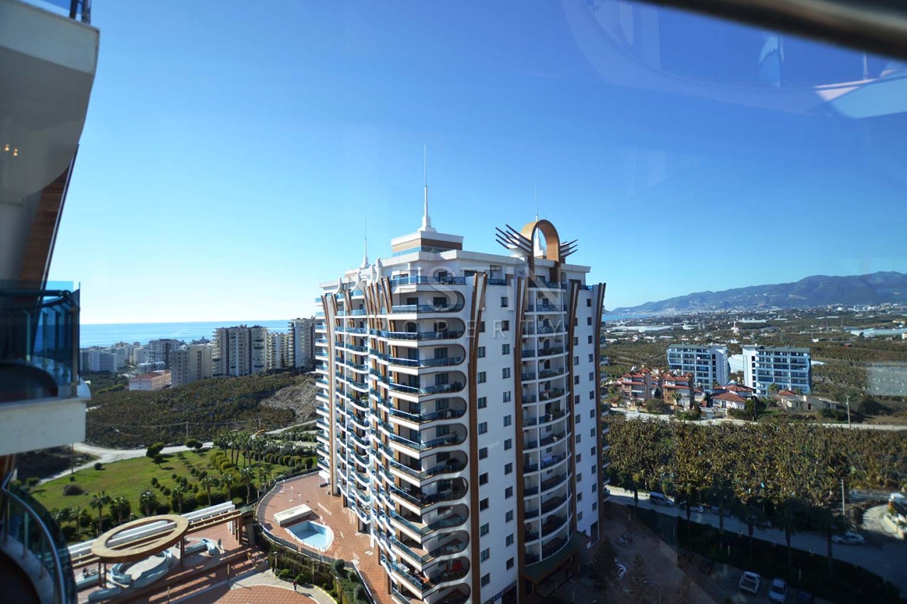 Просторная квартира 1+1 с видом на море и горы в комплексе района Махмутлар фото 42