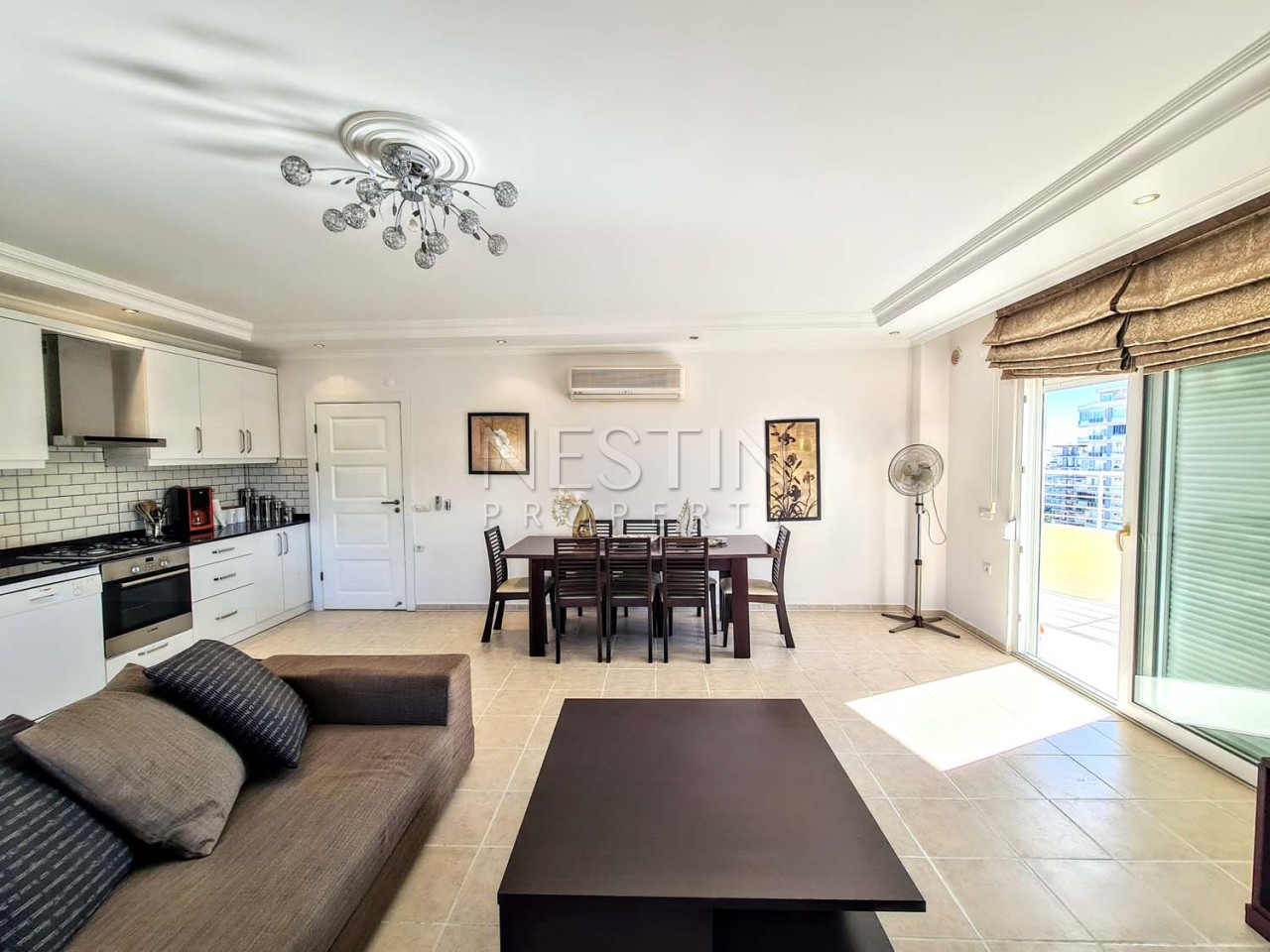 Квартира пентхаус 4+1 в районе Махмутлар с видом на море и горы фото 11