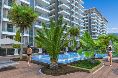 Просторная квартира 1+1 в хорошем, новом комплексе района Махмутлар фото 6