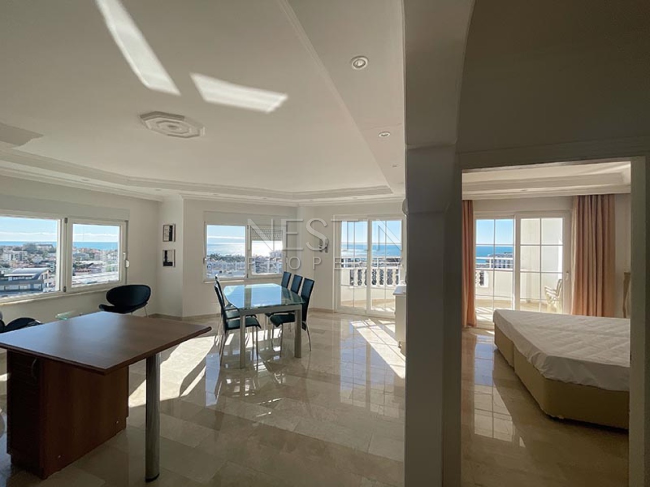 Квартира пентхаус 3+1 в районе Тосмур с видом на море фото 10