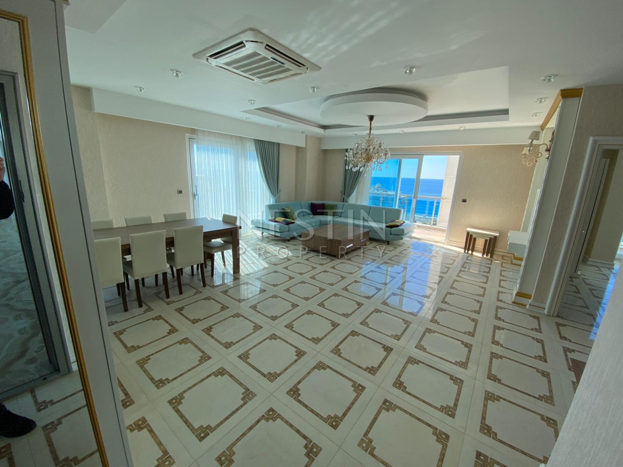 Квартира пентхаус 3+1 с красивым видом на море в районе Махмутлар фото 13