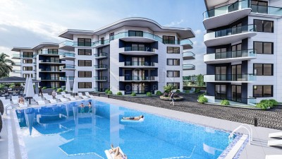 Квартира 2+1 в новом комплексе района Махмутлар с видом на море и горы фото 1