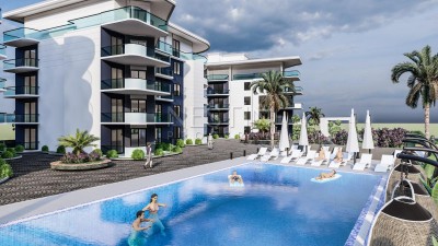 Квартира 2+1 в новом комплексе района Махмутлар с видом на море и горы фото 2