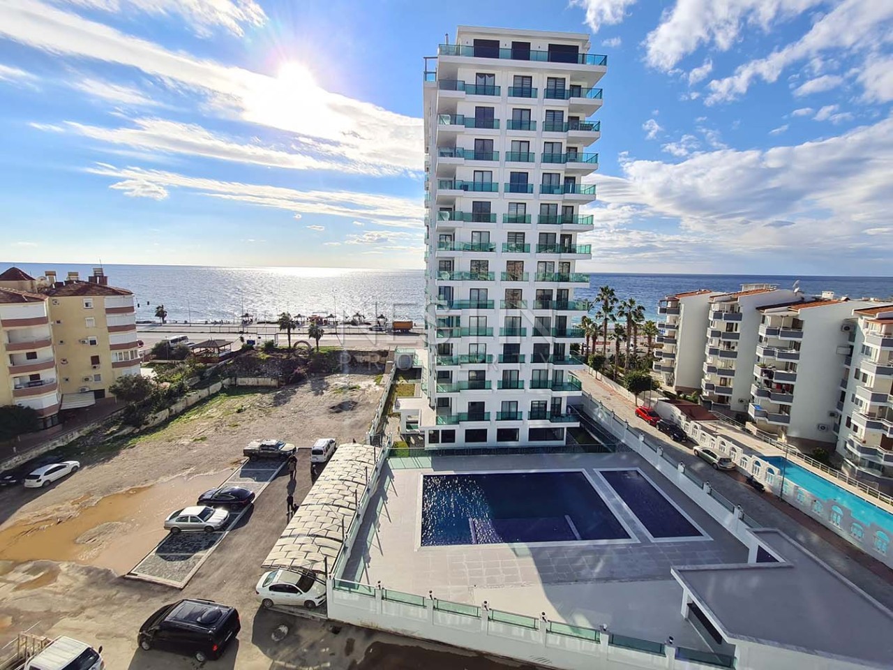 Квартира 2+1 в новом ЖК района Махмутлар с видом на горы и море фото 1