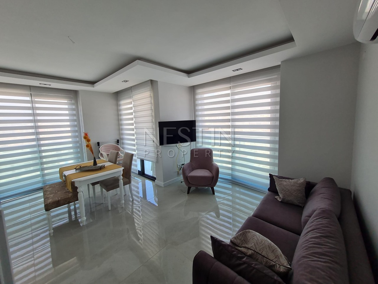 Квартира 2+1 в новом ЖК района Махмутлар с видом на горы и море фото 4