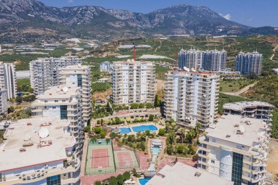 Квартира пентхаус 4+1 в комплексе района Махмутлар с видом на море и горы фото 2