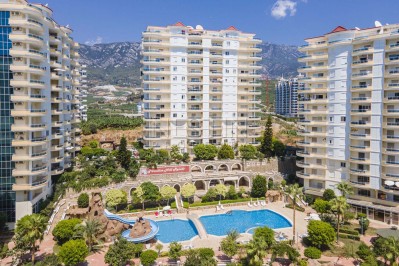 Квартира пентхаус 4+1 в комплексе района Махмутлар с видом на море и горы фото 3