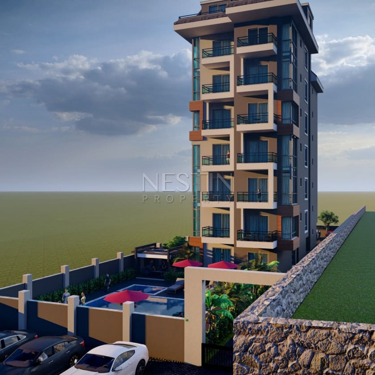 Квартиры 1+1 и 2+1 в новом жилом комплексе в районе Махмутлар фото 3