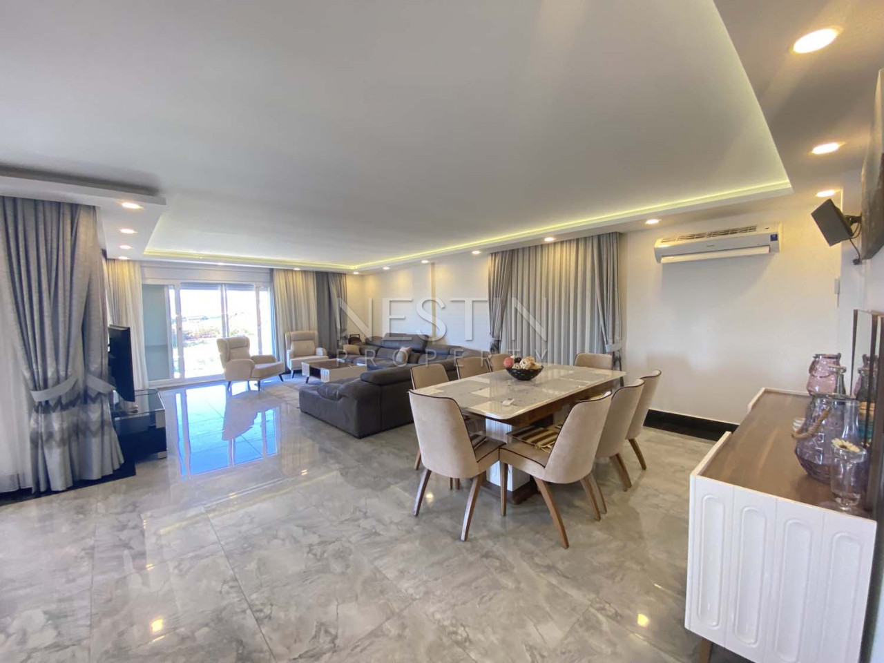 Вилла 5+1 в районе Каргыджак с красивым видом на море и горы фото 10