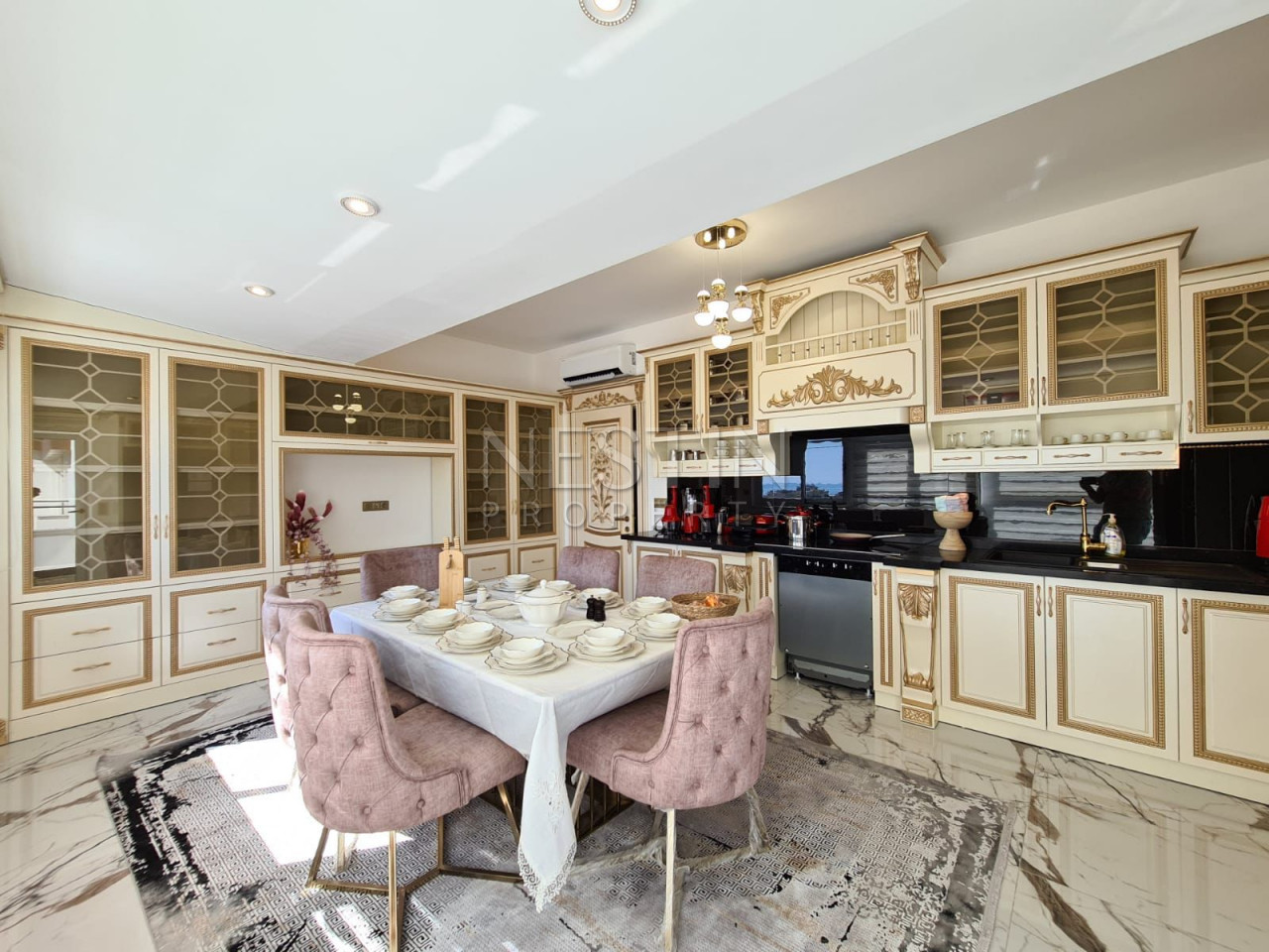 Шикарный пентхаус 5+1 в районе Махмутлар с видом на море и горы фото 24