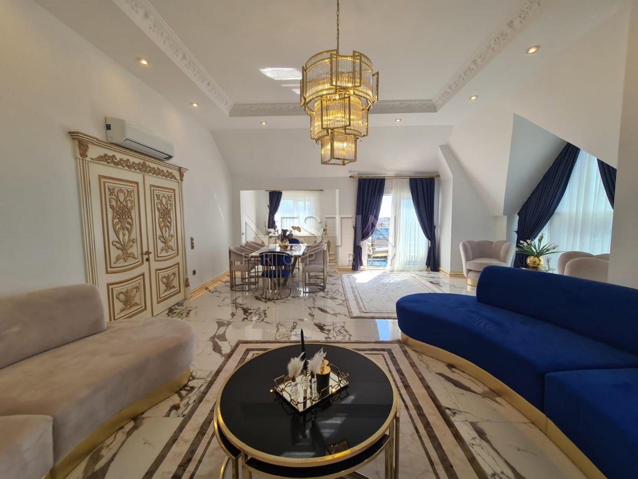 Шикарный пентхаус 5+1 в районе Махмутлар с видом на море и горы фото 30