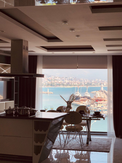 Шикарная квартира 3+1 в центре города Аланья с видом на море и горы фото 5