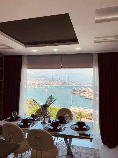 Шикарная квартира 3+1 в центре города Аланья с видом на море и горы фото 15