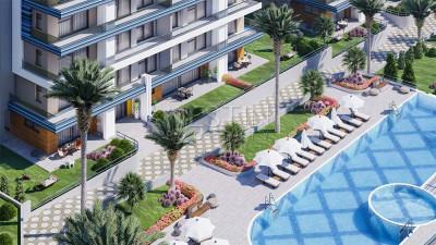 Квартира 1+1 в новом комплексе в районе Каргыджак, в 650 м от Средиземного моря фото 10