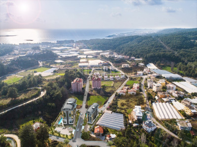 Светлая квартира 1+1 в новом комплекса в районе Авсаллар фото 12