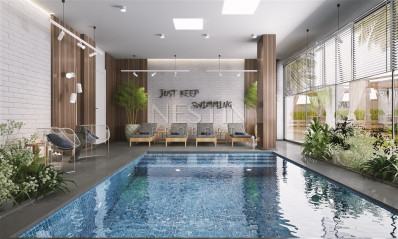 Светлая квартира 1+1 в новом комплекса в районе Авсаллар фото 18