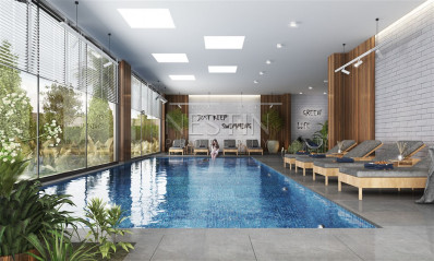 Светлая квартира 1+1 в новом комплекса в районе Авсаллар фото 19