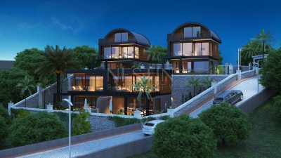 Уникальные виллы 3+1 в районе Бекташ на этапе строительства фото 1