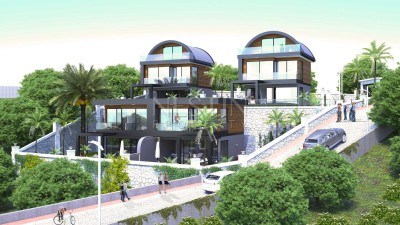 Уникальные виллы 3+1 в районе Бекташ на этапе строительства фото 5