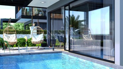 Уникальные виллы 3+1 в районе Бекташ на этапе строительства фото 7