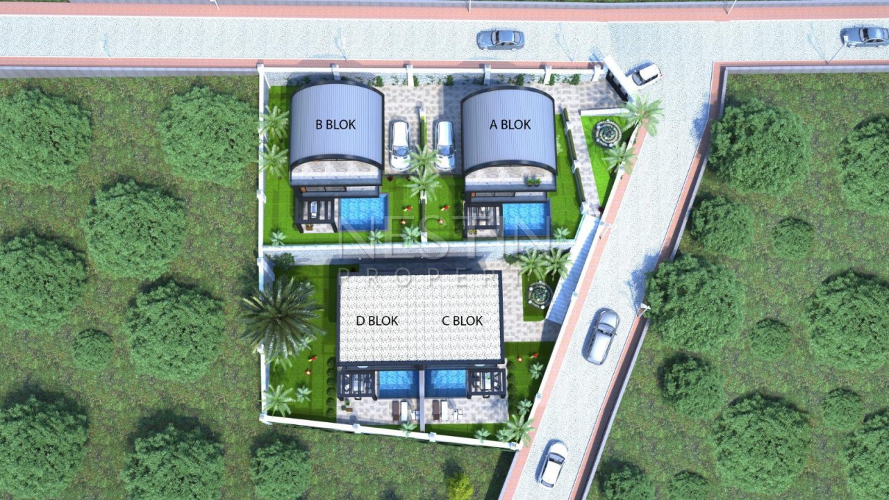 Уникальные виллы 3+1 в районе Бекташ на этапе строительства фото 10