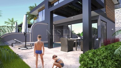 Уникальные виллы 3+1 в районе Бекташ на этапе строительства фото 11