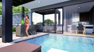 Уникальные виллы 3+1 в районе Бекташ на этапе строительства фото 13