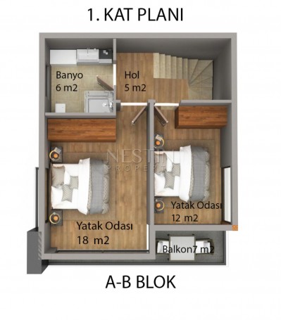 Уникальные виллы 3+1 в районе Бекташ на этапе строительства фото 26