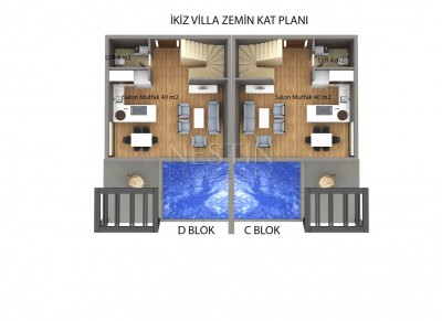 Уникальные виллы 3+1 в районе Бекташ на этапе строительства фото 27