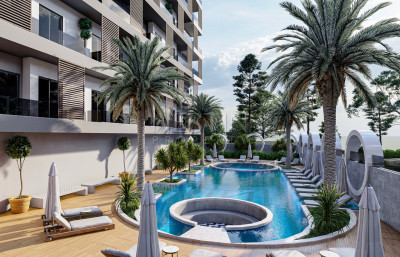 Комплекс на этапе строительства в районе Демирташ в 350 м от моря фото 7