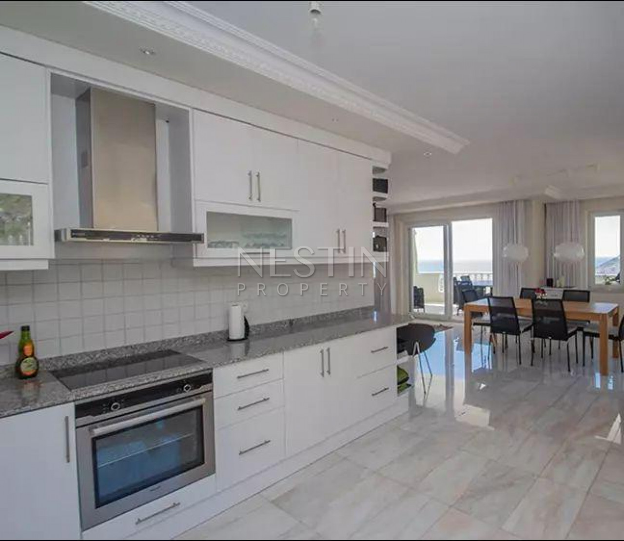 Вилла 4+1 в городе Аланья района Тепе с красивым видом на море и крепость фото 8