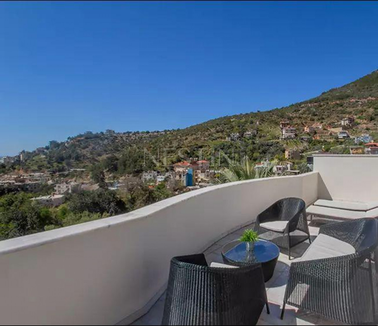 Вилла 4+1 в городе Аланья района Тепе с красивым видом на море и крепость фото 29