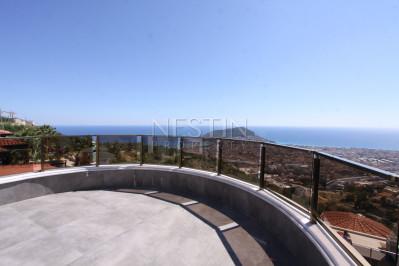 Вилла 3+2 в районе Бекташ с шикарным видом на море и город Аланья фото 19