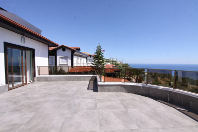 Вилла 3+2 в районе Бекташ с шикарным видом на море и город Аланья фото 22