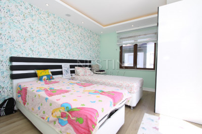 Вилла 3+2 в районе Бекташ с шикарным видом на море и город Аланья фото 29