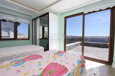 Вилла 3+2 в районе Бекташ с шикарным видом на море и город Аланья фото 34