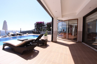 Вилла 3+2 в районе Бекташ с шикарным видом на море и город Аланья фото 36