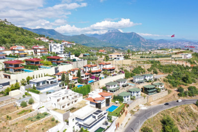 Вилла 3+2 в районе Бекташ с шикарным видом на море и город Аланья фото 40